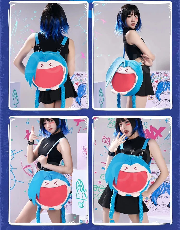 【Official】Jinx Cosplay Bag Anime Arcane Cosplay WakuWaku LOL  Jinx Cosplay Itabag Christmas LOL Jinx Merch