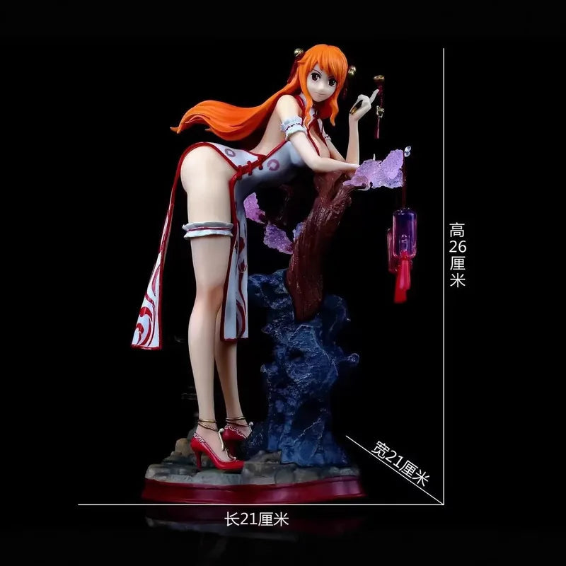 One Piece Nami Cheongsam Boxed Anime Figure Gk Statue Collectible Model Anime Character Decoration For Adult Collectors
