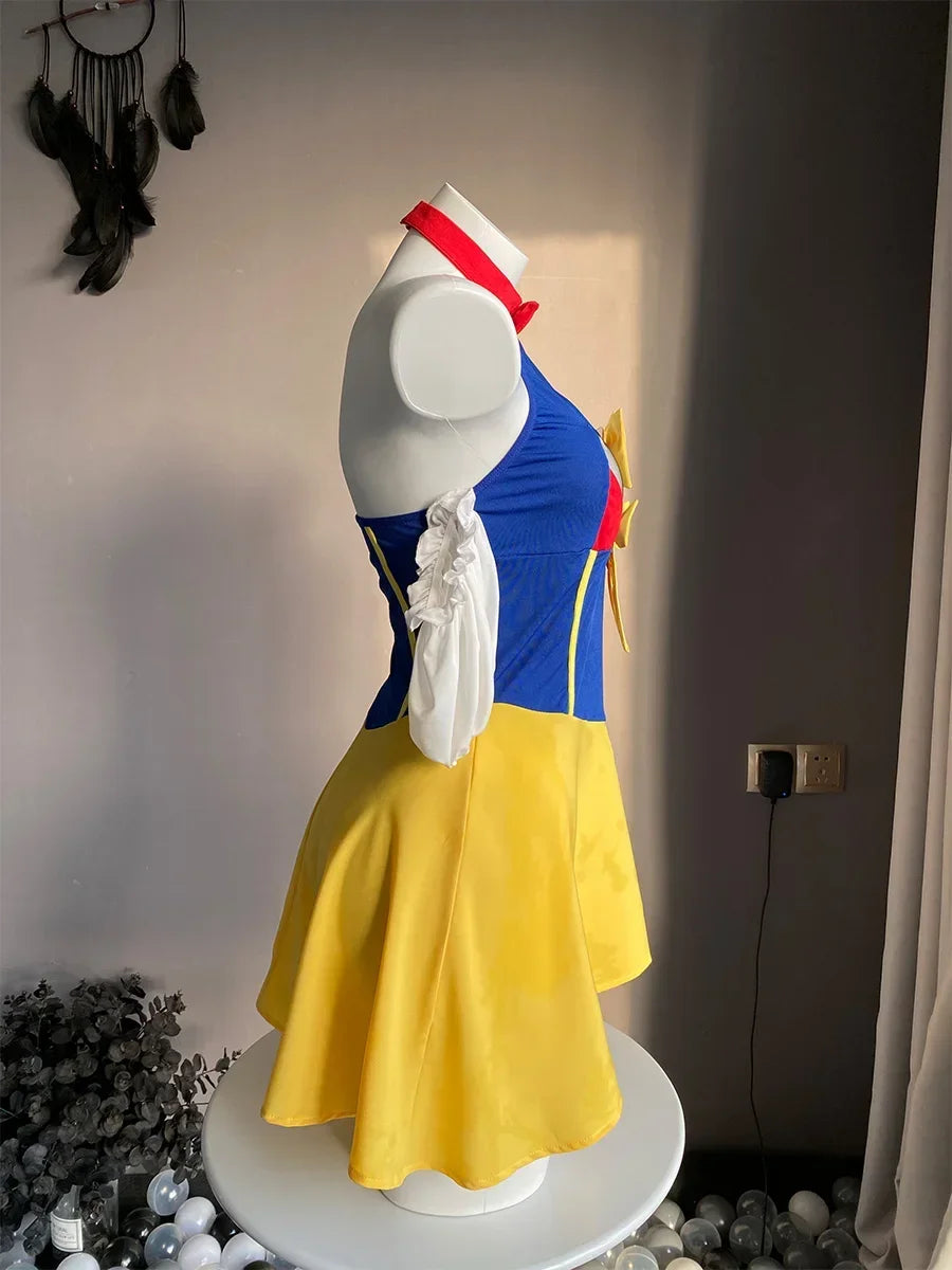 Sexy Maid Costume Outfit For Women Cosplay Cute Kawaii Lolita Exotic Style Bowknot Dress Uniform Party Halloween
