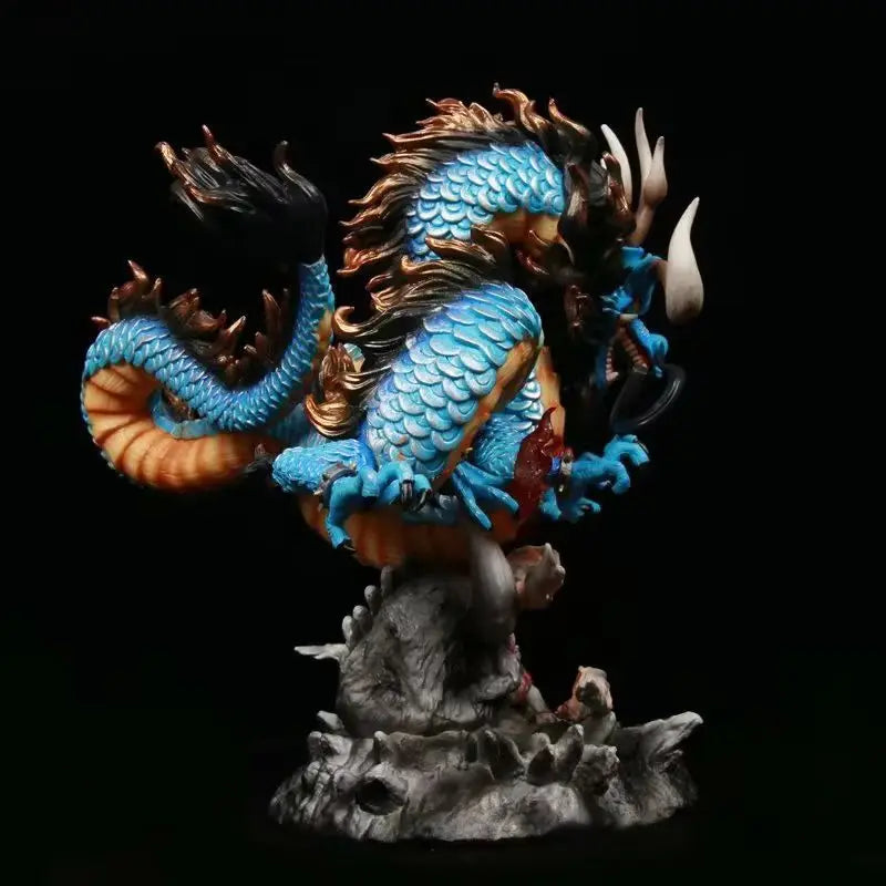 Anime 22cm One Piece Anime Figure Gk Kaido Dragon Form Four Emperors With Lamp Pvc Action Figure Model Dolls Antistress Toy Gift