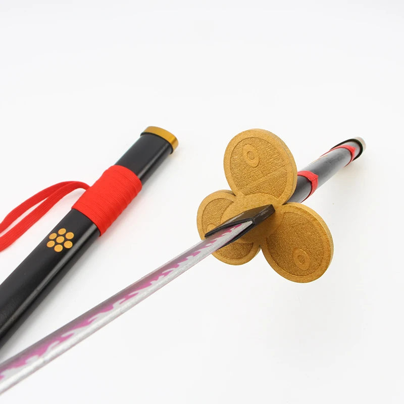 40inch Roronoa Zoro Katana Wooden Shanks Sword Anime Cosplay Prop Ninja Knife Real Size Japanese Katana Samurai Sabre Toys Gift