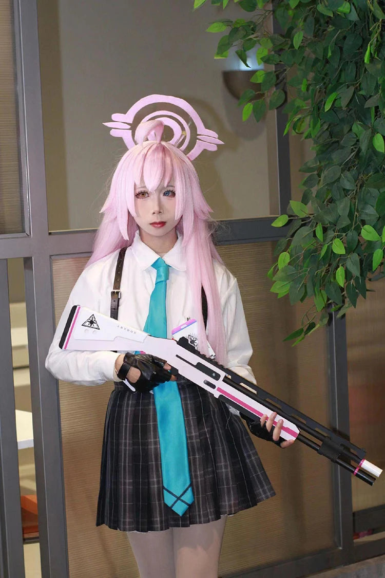 Takanashi Hoshino Costume Game Blue Archive Cosplay School JK Uniforms Top Skirts Wig Outfit Carnival Party Women Man Anime Suit