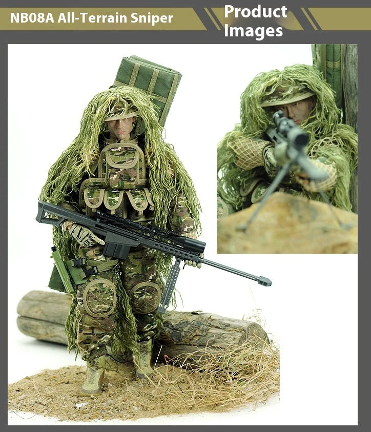 1/6 12-Inch NB07 NB08 Male Soldier Articulated Action Figure Multi-Piece Plastic Collectible Sniper With Barrett Military Models