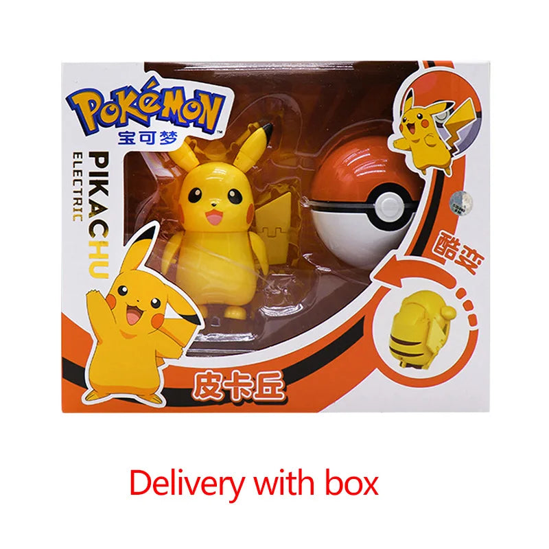 Deform Pokemon Pokeball Greninja Lucario Ball Action Figure Toy Set Mew Pikachu Dragonite Snorlax Venusaur Blastoise Elf Monster