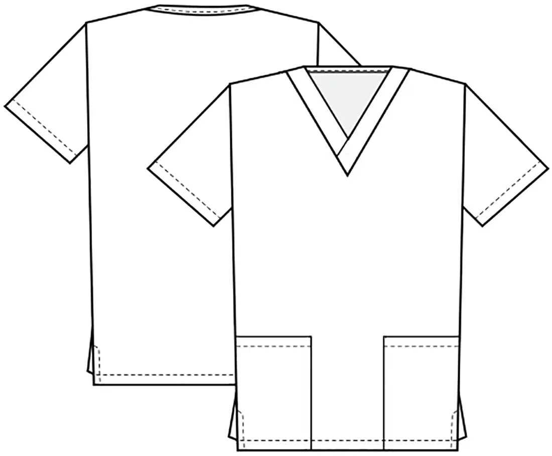 Summer Men's Surgical Gown with Dragon Ball Anime Print, V-Neck Nurse Uniform Top with Pockets, Medical Clothing