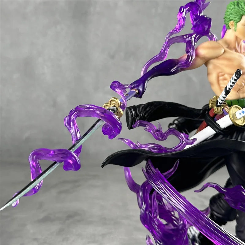 33cm One Piece Roronoa Zoro Enma Sword Wielding Standing Pose Anime Figure Statue Desktop Decoration Gift
