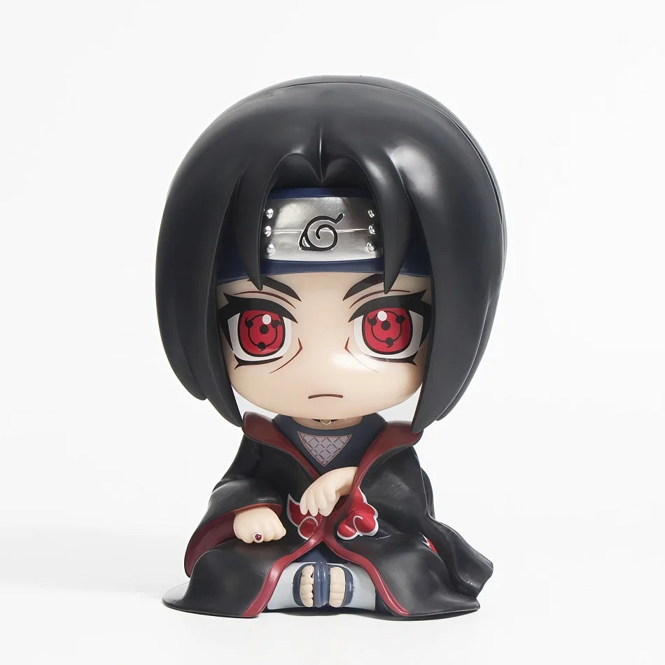 Naruto Chibi Figures Q Version Sitting Anime Figurines Sasuke Itachi Kakashi Gaara Hinata Sakura Collectible Desk Decor Gift