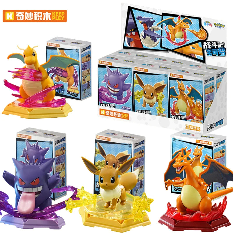 Original Pokemon Action Figure Pikachu Charizard Gengar Dragonite Gengar Movable Toy Decoration Model Birthday Gifts