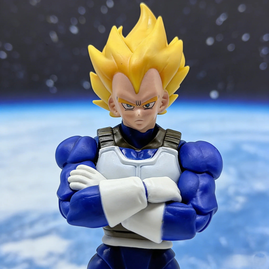 Bandai SHF Dragon Ball Vegeta Figure, Super Saiyan Action Model, Desktop Collectible Decoration & Gift