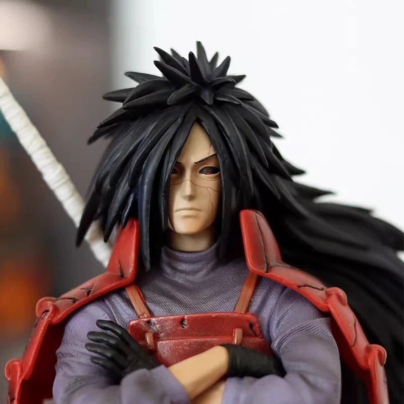 In Stock 25cm 42cm Anime Naruto GK Uchiha Madara CW Gatekeeper Ver LED Light Up PVC Figure Collectible Statue Model Toy Desktop