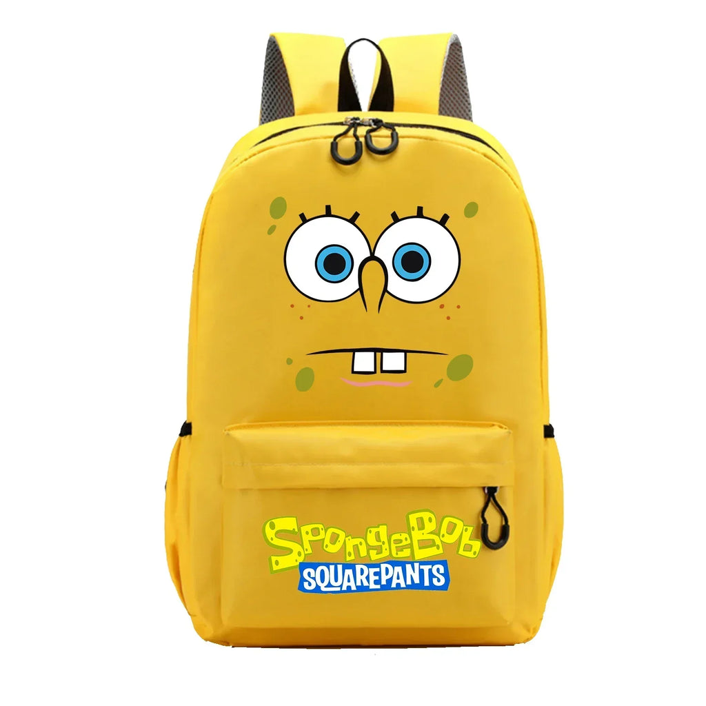 Spongebobs Yellow Backpack Cartoon Emote Schoolbag Boy Girl Anime Partern Knapsack Fashion Student Large-capacity Book Bags Gift
