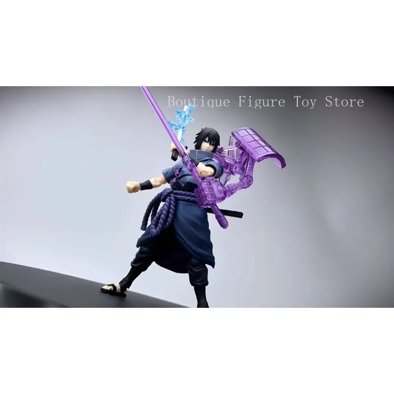 In Stock SHF Naruto Uchiha Madara Action Figure with Transparent Blue Susanoo Effect Anime Collection Model Toys