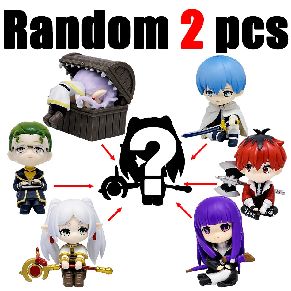 New Bandai Frieren: Beyond Journey's End 7.5cm Anime Figures Frieren Himmel Action Figure Cute Anime Figure Ornaments Collection