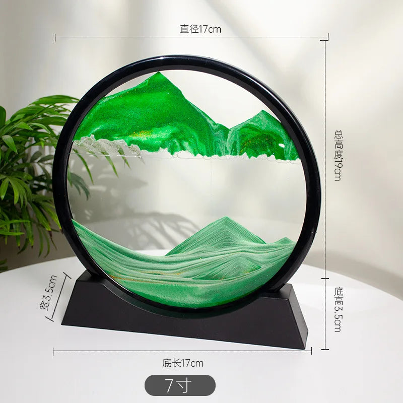 3d Quicksand Painting Desktop Ornaments Home Living Room Decoration Ecological Quicksand Painting Craft Decorations