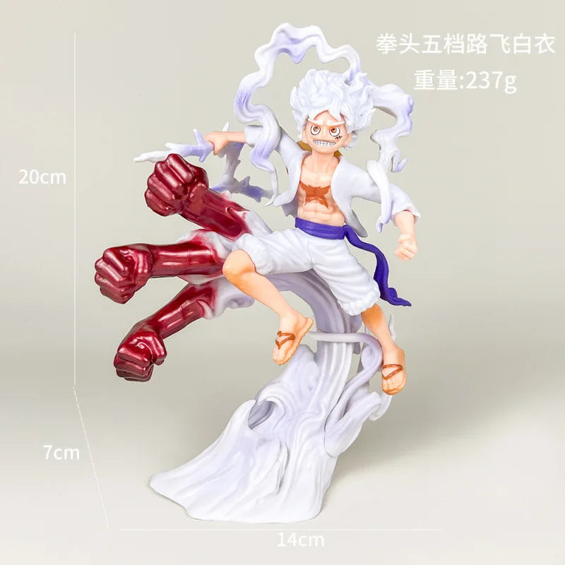 8-28cm One Piece Anime Figures Nika Luffy Gear 5th Action Figure Gear 5 Sun God Pvc Figurine Gk Statue Model Decoration Toys