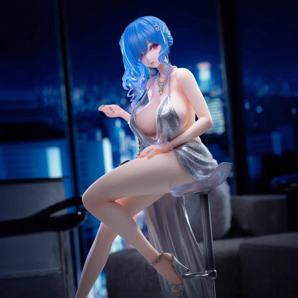 Azur Lane St. Louis Anime Figure 28cm Seated Pose Evening Dress Version Collectible Statue for Desktop Decoration Gift