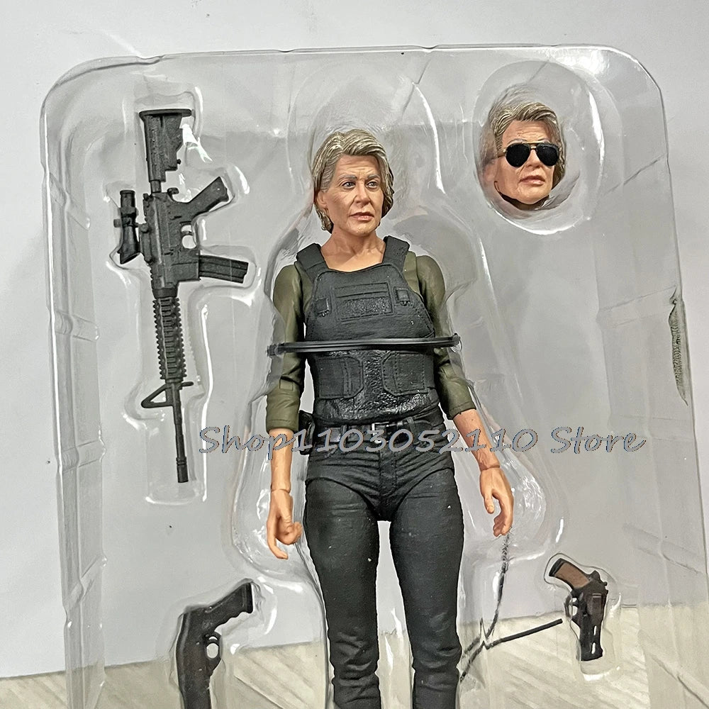 Terminator Figure 2 Judgment Day T-800 Arnold Schwarzenegger Dark Fate Elderly Sarah Connor Figure Model Toy Doll Gifts