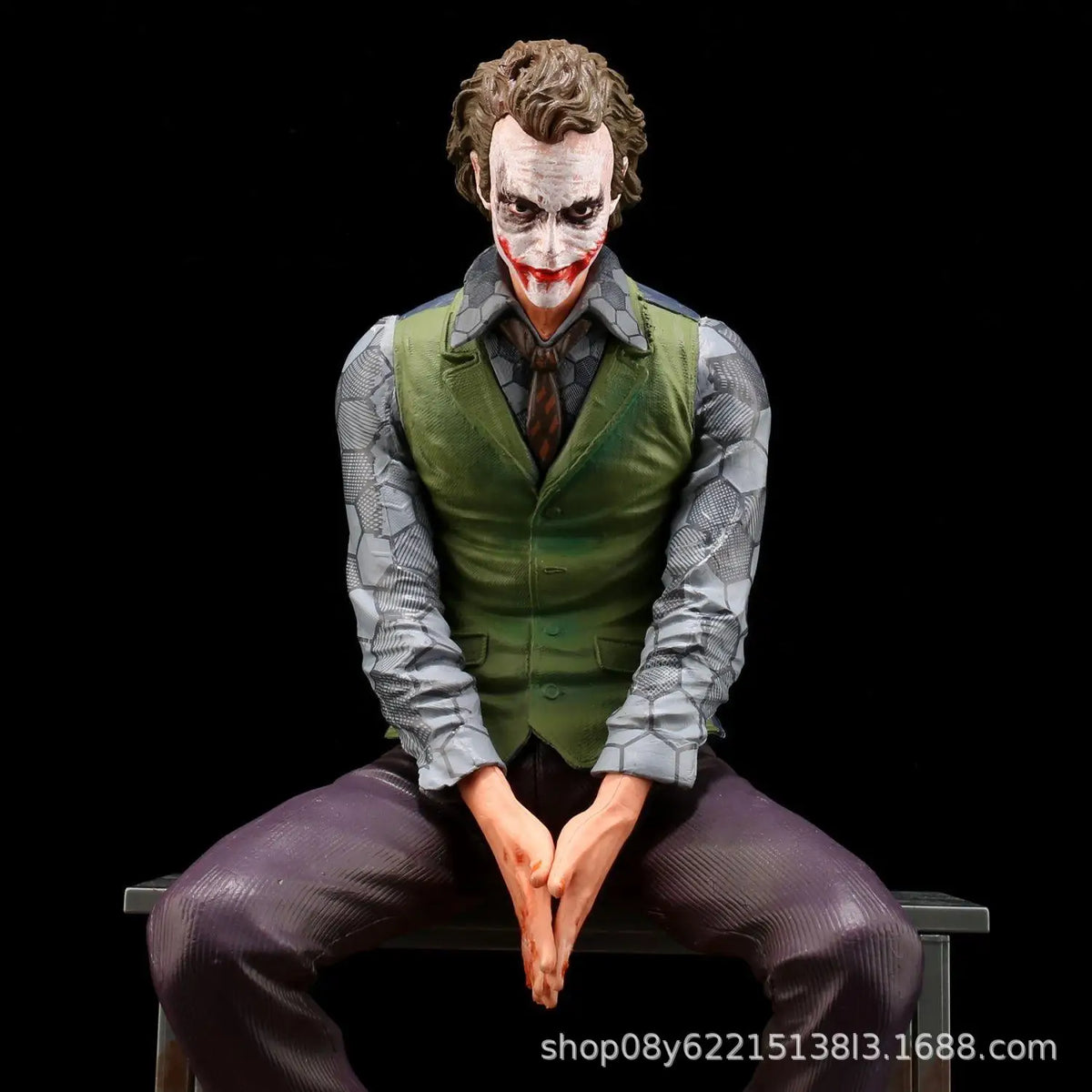 New Roof Decoration Joker Heath Ledger Sitting Posture Figures Car Doll Tail Roof Pendant Model Statue Collectable Toys Gifts