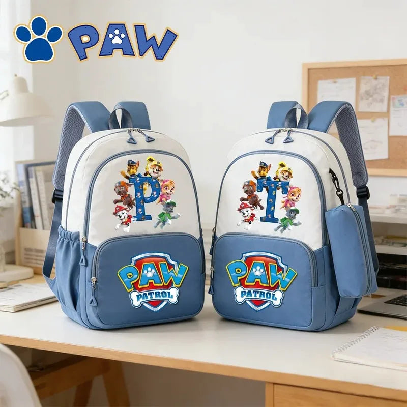 2 Pcs PAW Patrols Bookbag Anime Print Backpack Student Large Capacity Schoolbag Chase Skye Portable Knapsacks New Semester Gifts