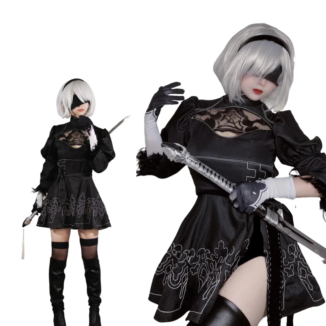 Nier Automata Cosplay Costume Yorha 2B sexy Outfit Games Suit Women Role Play Costumes Girls Halloween Party Fancy Dress