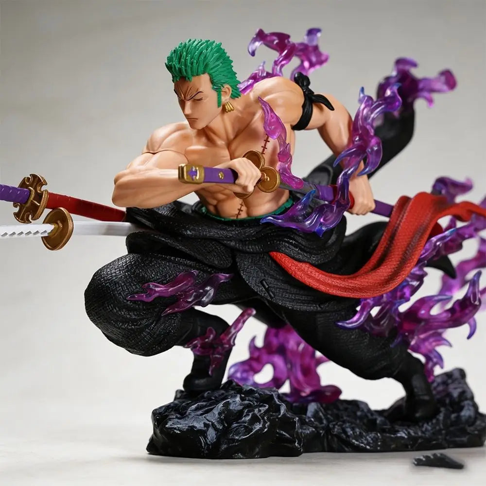 One Piece Roronoa Zoro Figure Three Sword Style PVC Statue Anime Action Figure Collectible Model Toy Fan Gift
