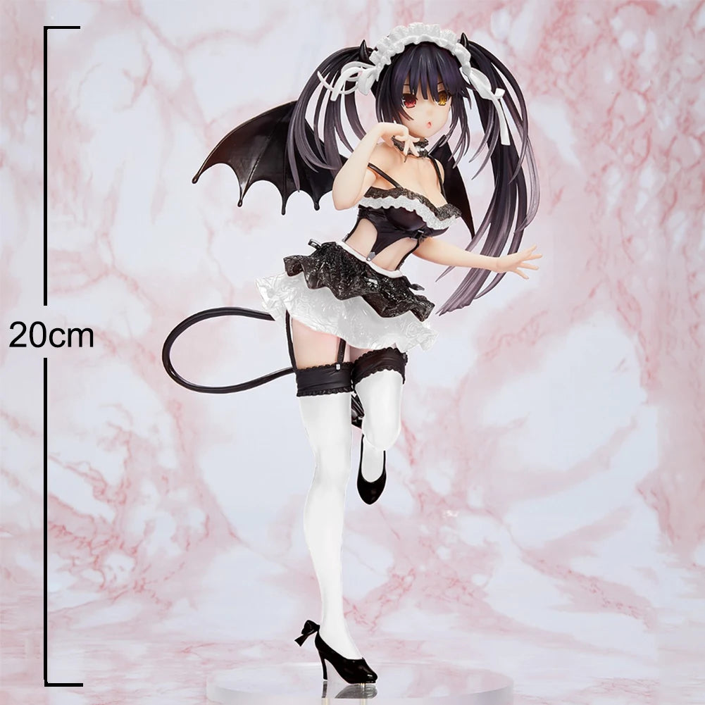 Anime Tokisaki Kurumi Figure Tokisaki Kurumi Action Figures PVC Model Cute Girl Toys Pink Devil Tokisaki Kurumi Figurine 20cm