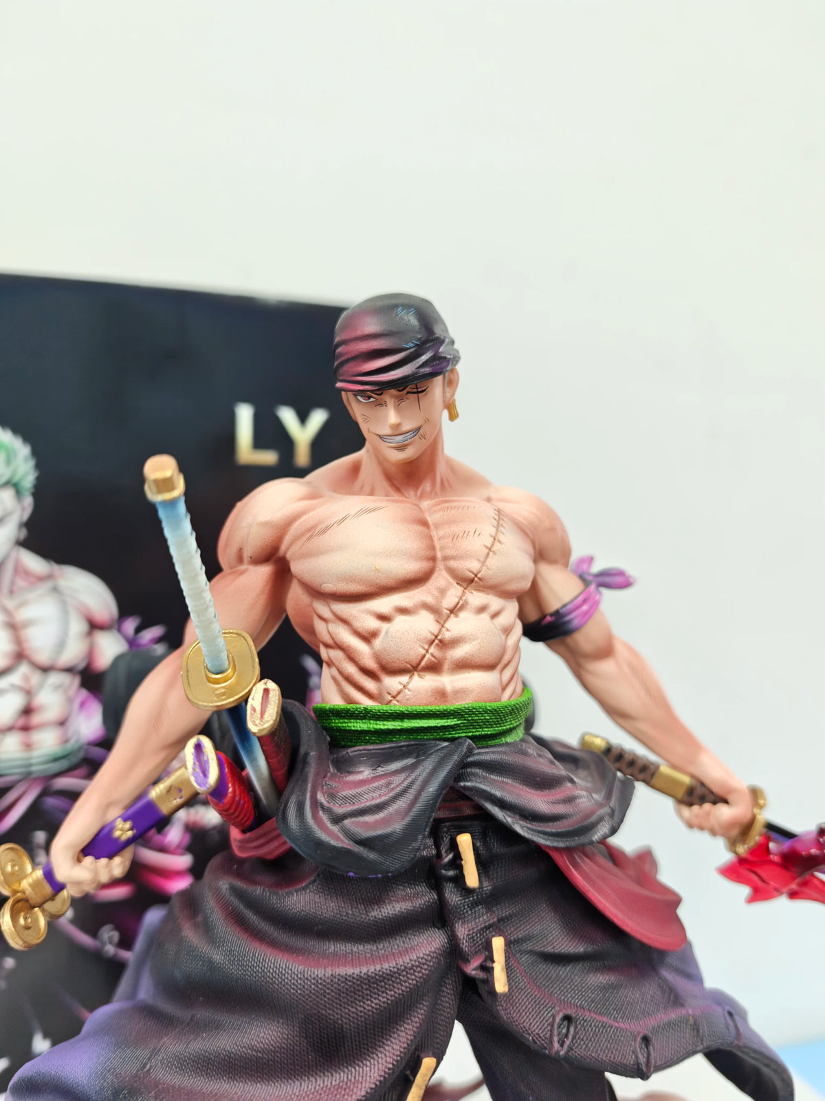 One Piece Explosive Energy Roronoa Zoro Double Head Anime Figure Pvc Collectible Model Statue Decoration Toys Doll Birthday Gift