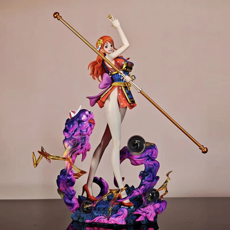 30cm Lx Ghost Island Warrior Nami One Piece Gk Garage Kit Anime Trendy Play Desktop Model Statue Ornament Toys Birthday Gifts