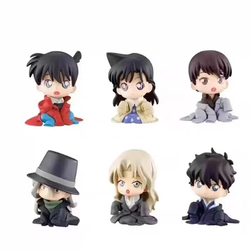 Detective Conan Sitting Pose Series Gashapon Shuichi Akai Subaru Okiya Ran Mouri Action Figure Model Toy