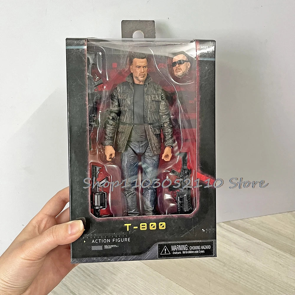 Terminator Figure 2 Judgment Day T-800 Arnold Schwarzenegger Dark Fate Elderly Sarah Connor Figure Model Toy Doll Gifts