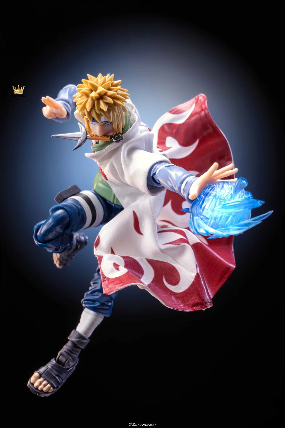 Handmade 1/12 NARUTO The Fourth Hokage Namikaze Minato SHF 2.0 Cloth Cloak Accessory Anime Action Figures Body Model Toys