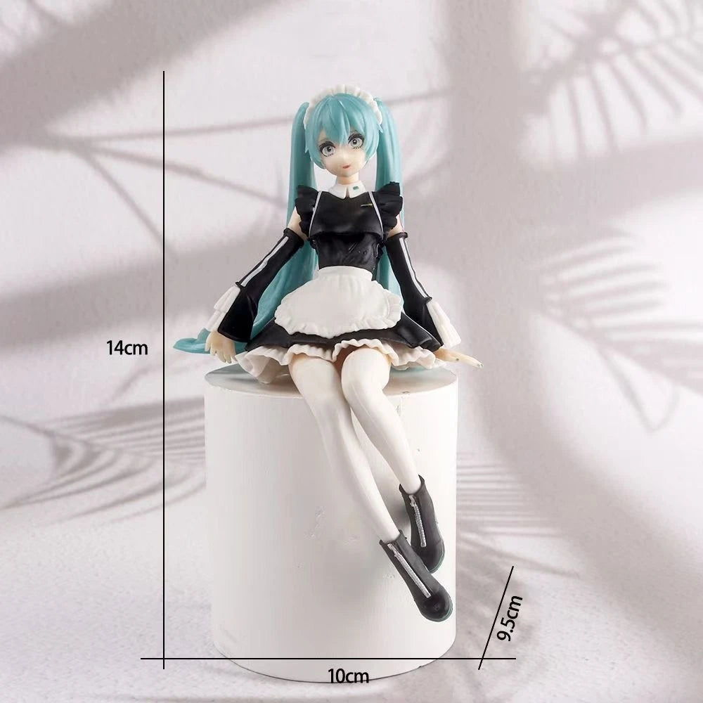 New Anime Hatsune Miku Action Figure Kawaii Collection Model Pink Sakura Kawaiii Doll Collectible Toys Cake Decor