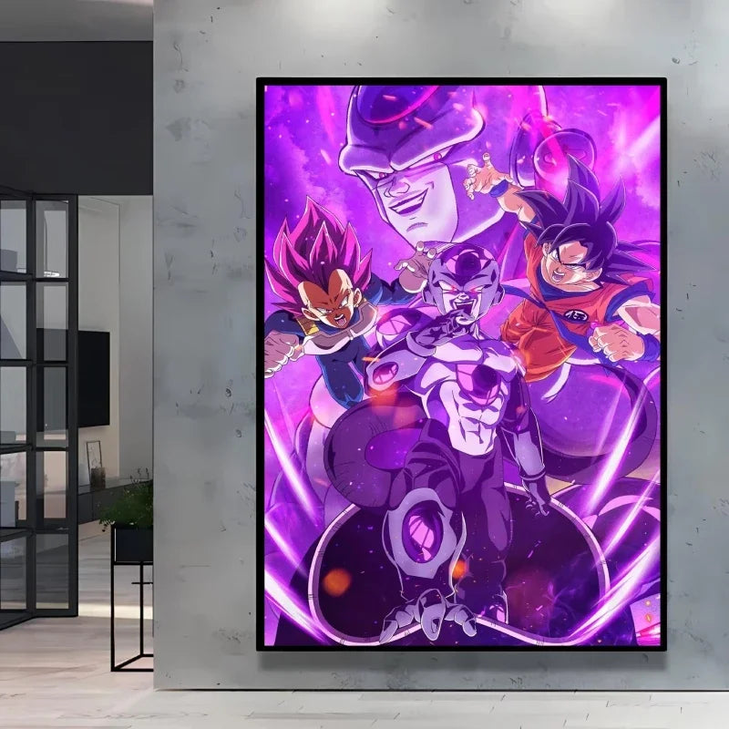 Classic Dragon Ball Goku Posters Canvas Printing Character Action Figures Vegeta Home Decorative Modern Living Room Posters