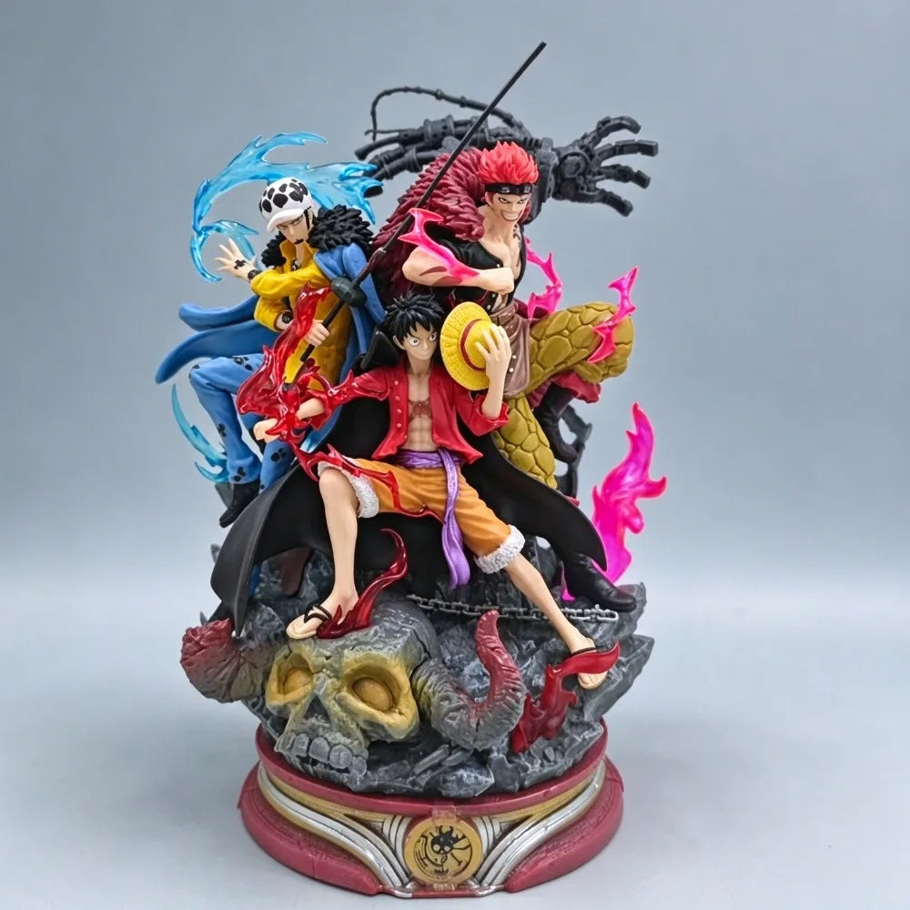19cm/7.48in Anime ONE PIECE Figure Luffy Eustass Kid Trafalgar D. Water Law Action Figures Pvc Collection Model Toys for Gifts