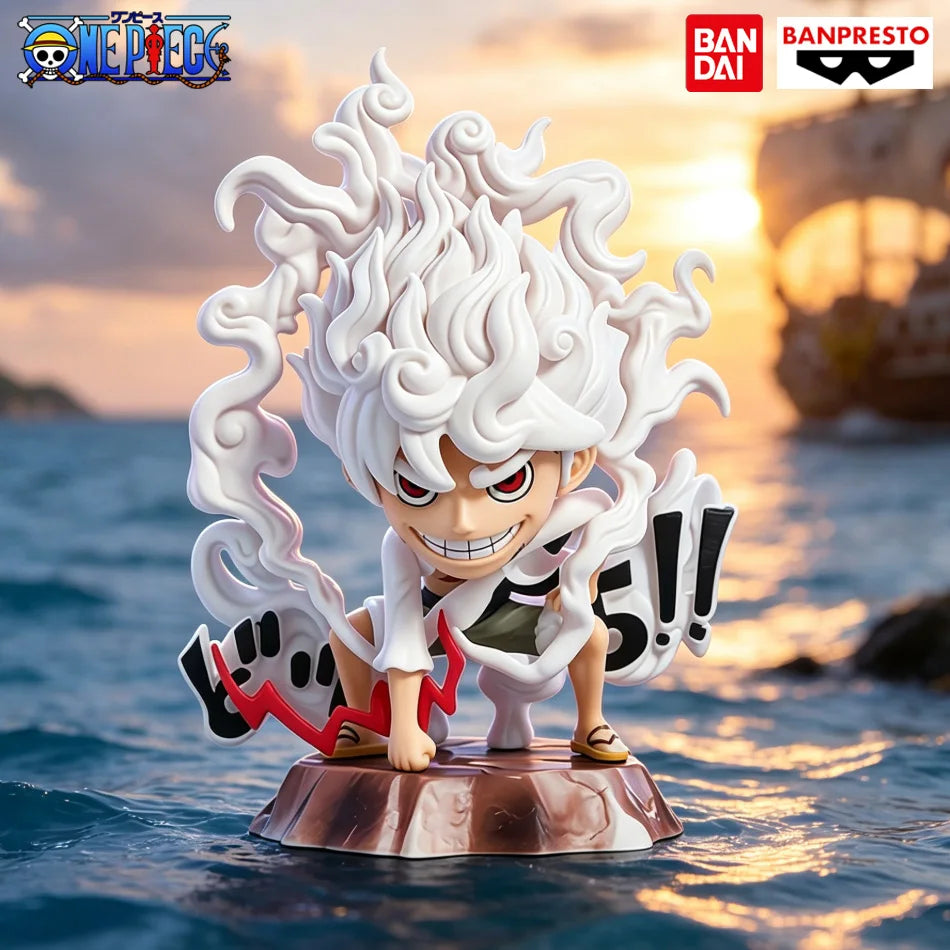 15OCM ONE PIECE GK Second Gear Nika Luffy Squat Slamming Ground Figure Anime Collectible Ornament pvc Bandai