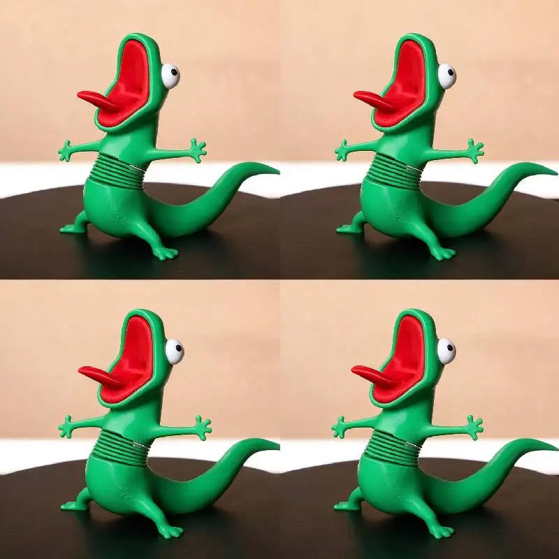 Novelty Green Lizard 3D Print Ornament Cartoon Tom Lizard Figurine Statue Desktop Decoration Ornament Collectible Model Gift