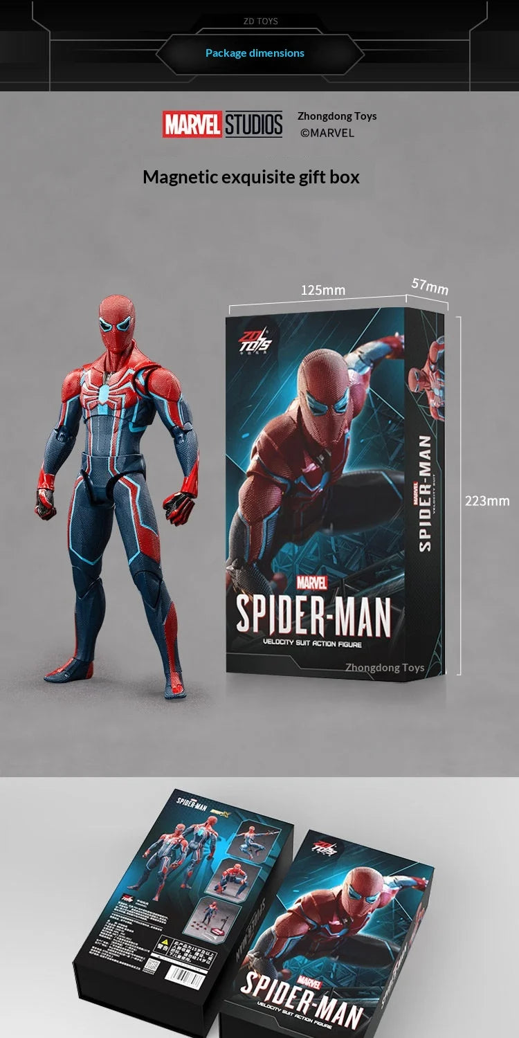 Zd Toys Marvel Spider Man Action Figure Ps4 Game Version Full Articulated Collectible Model For Display