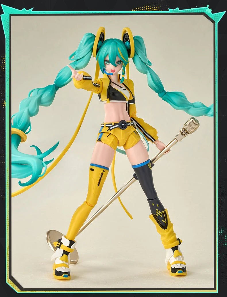 Blokees Hatsune Miku Action Figure DIY Joint Mobility Anime Assembly Figurine Toy Cartoon Doll Collection Figures Christmas Gift