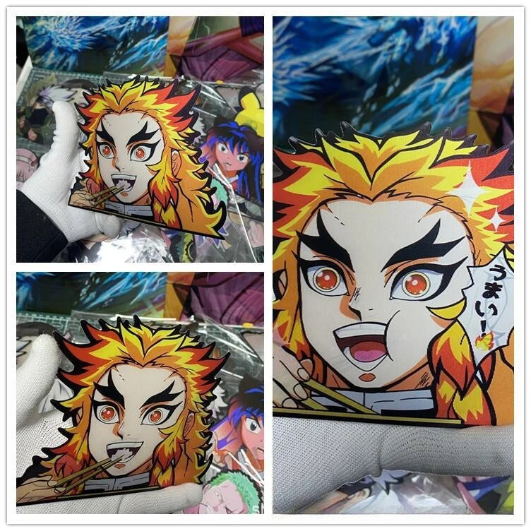 Creative Demon Slayer Sticker Women's Wear Tanjirou Zenitsu Inosuke Funny Anime  Waterproof Laptop Trunk Sticker phone sticker