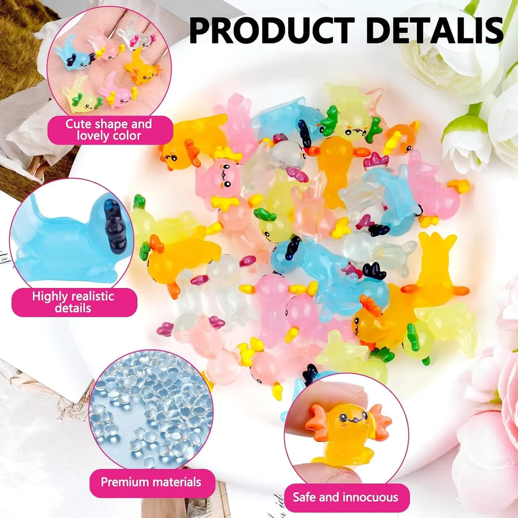 10Pcs Miniature Salamander Figurines Tiny Animal Ornaments for Fairy Garden Plant Pot Fish Tank Decor Mini Landscape Accessories