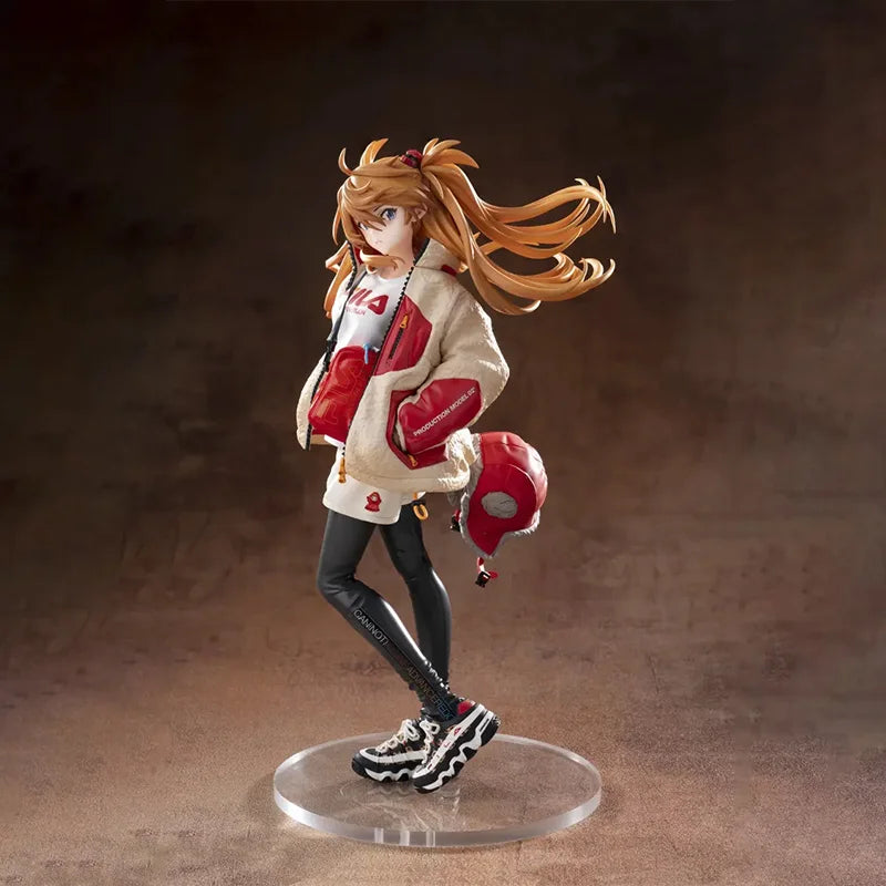 25CM Soryu Asuka Langrey Figure AnimeNeon Genesis Evangelion Toy Gift Cute Cool Desktop Collection Decoration Ornaments  PVC