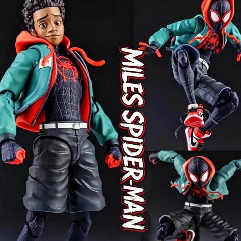 The Spider‑Verse Miles Morales Collectable Action Figure, Adjustable Joints Cool Posing Toy For Birthday Gift