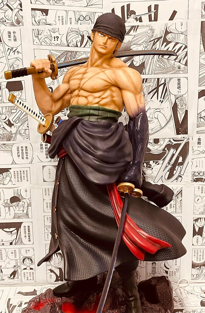 In Stock One Piece 73cm Roronoa Zoro&70cm Goose Step Luffy&70cm Dream Ace Super Large Figure Popular Anime Characters Fan Gift