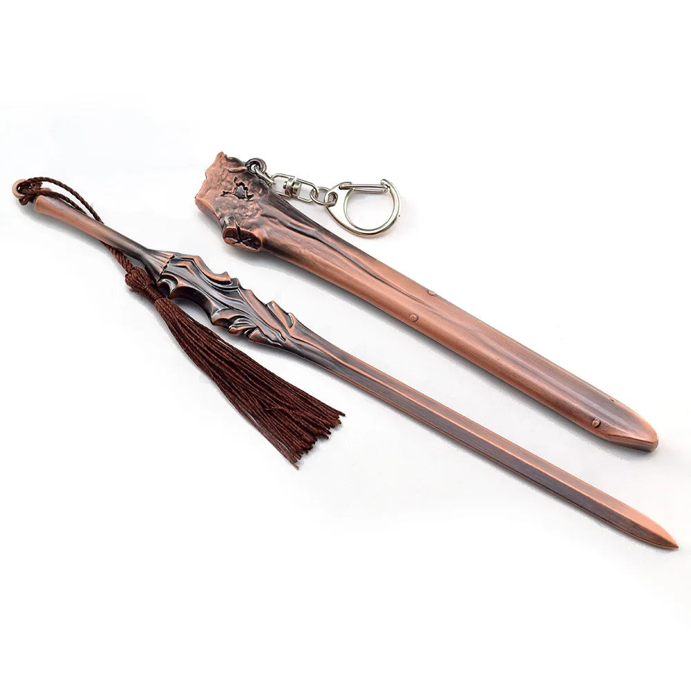 A 22cm All-Metal Weapons Model of the "Magic Wood Sword" By Du Gu Qiu Bai from the TV Series "The Legend of the Condor Heroes"