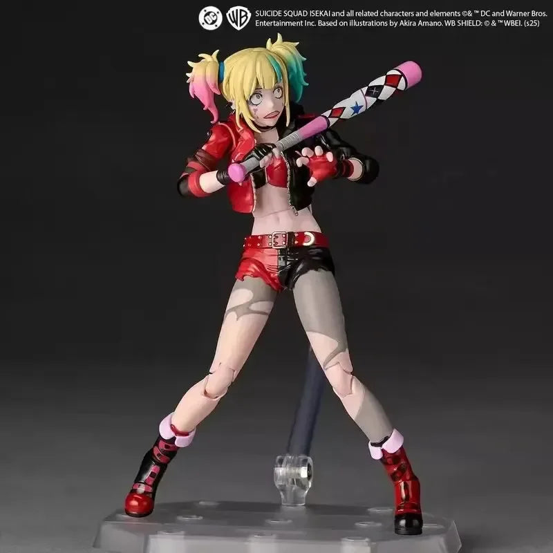 In Stock Kaiyodo Amazing Yamaguchi Revoltech Harley Quinn Suicide Squad From Another World Action Figure Toy Model Gift