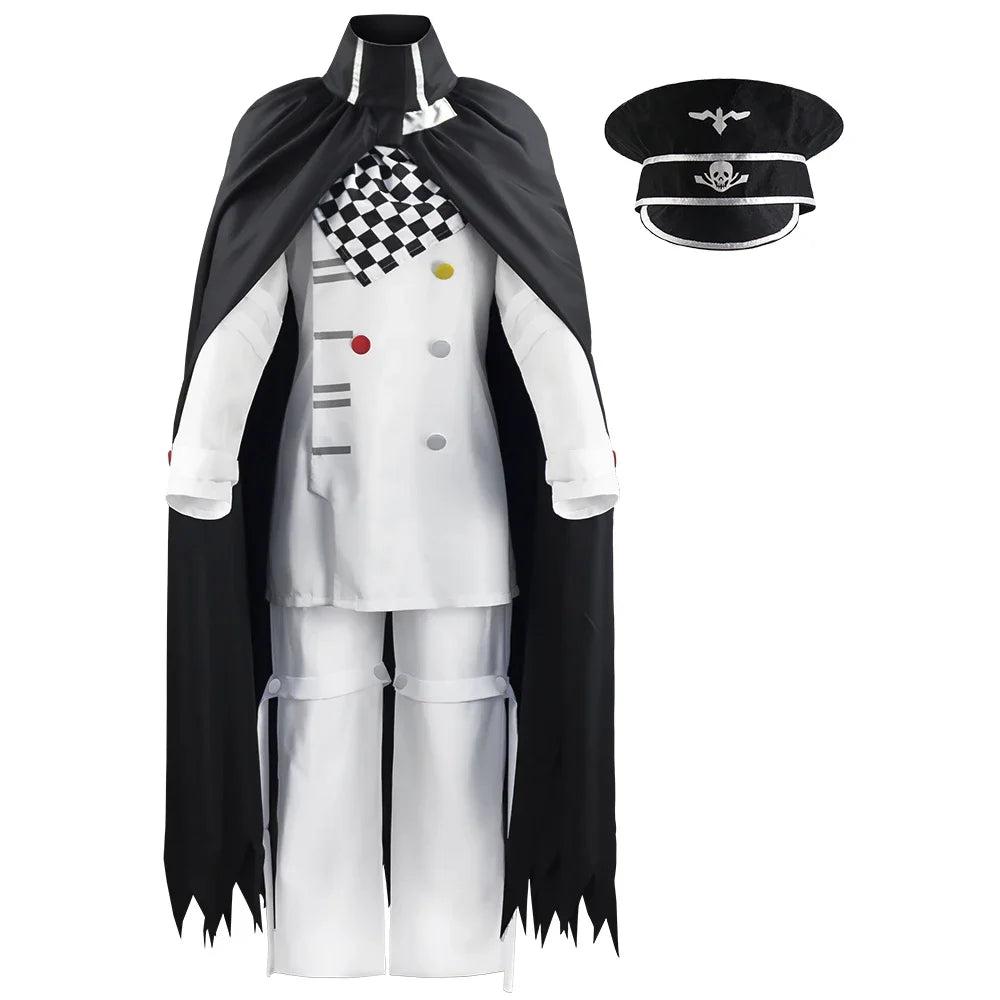 Anime  Cosplay Costume Oma White Uniforms Cloak Hat Full Set Halloween Carnival Party Clothes