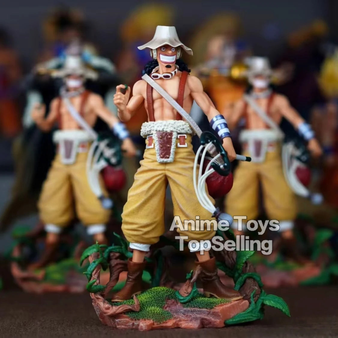 25cm/9.8in Anime Figure One Piece Figure Usopp Figure Luffy PVC Statue Collectible Model Toys Gifts