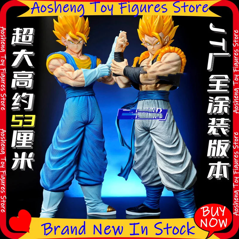 Jt Statue Dragon Ball 53cm 2% Double King Vegetto Gogeta Action Figures Gk Model Ornament Collection Boy Birthday Present