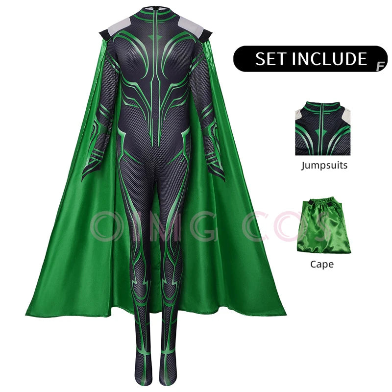 Hela Cosplay Costume Carnival Uniform Anime Halloween Women  Costumes Game