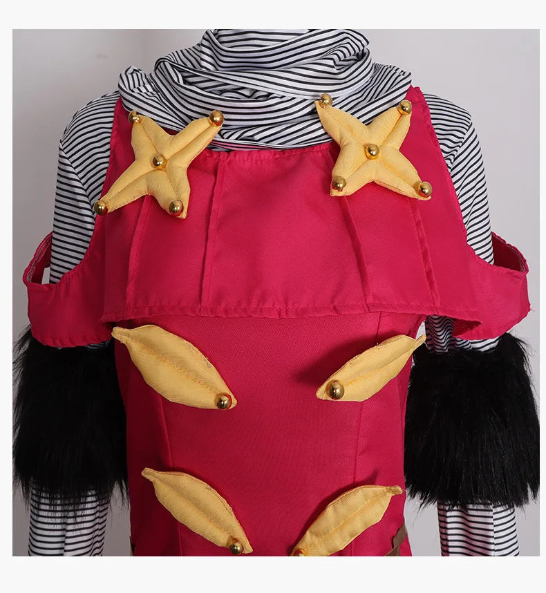 Hot Pants Cosplay Costumes Uniform Ainme JOJO Rose Red Dress Role Play Halloween Carnival Party Dressing For Women Clothing